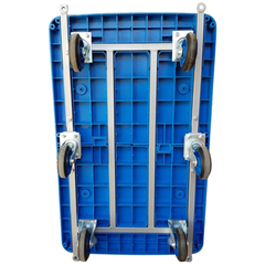600kg Dual Handle 6 Wheel Platform Trolley-Hammerox Industrial