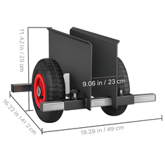 600lb Panel Dolly Plasterboard Cart with Pneumatic Wheels-Hammerox Industrial
