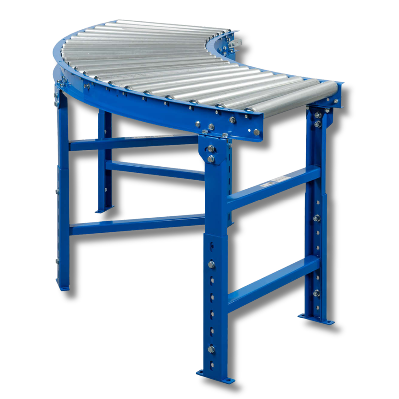 600mm 90° Curved Steel Roller Conveyor Kit-Hammerox Industrial