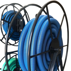 60m Space Saver Triple Solution Hose Reel Powder Coated Charcoal-Hammerox Industrial