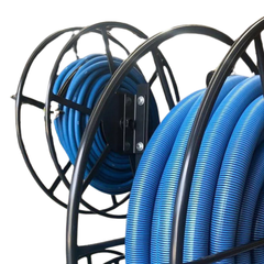 60m Space Saver Triple Solution Hose Reel Powder Coated Charcoal-Hammerox Industrial
