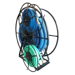 60m Space Saver Vacuum Hose Reel Powder Coated Charcoal