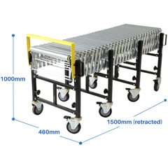 610mm Expanding Roller Conveyor 1.5m to 4m-Hammerox Industrial