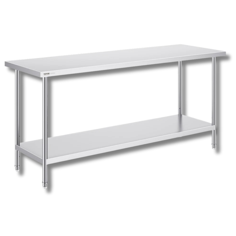 610x1820mm Stainless Steel Food Prep Table