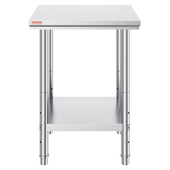 610x610mm Stainless Steel Food Prep Table with Undershelf