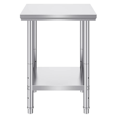 610x610mm Stainless Steel Food Prep Table with Undershelf