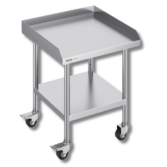610x610mm Stainless Steel Food Prep Table with Wheels