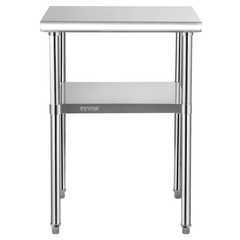 610x610x850mm Stainless Steel Food Prep Table with Wheels