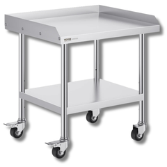 610x710mm Stainless Steel Food Prep Table with Wheels