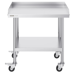 610x710mm Stainless Steel Food Prep Table with Wheels