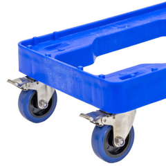 615 x 405 x 190mm Enviro Dolly with Stainless Steel Castors - Blue-Hammerox Industrial