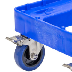 615 x 405 x 190mm Enviro Dolly with Stainless Steel Castors - Blue-Hammerox Industrial