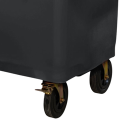 660L Dark Grey Plastic Wheelie Bin Flat Lid-Hammerox Industrial