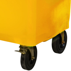 660L Yellow Plastic Wheelie Bin Flat Lid-Hammerox Industrial