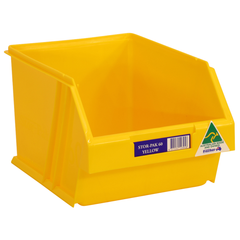 6L Stor-Pak No.60 Storage Bin 200 x 275 x 165mm Yellow 6 Pack-Hammerox Industrial