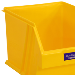 6L Stor-Pak No.60 Storage Bin 200 x 275 x 165mm Yellow 6 Pack-Hammerox Industrial