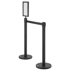6 Pack Crowd Control Stanchions with Sign Holder & Belts