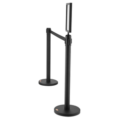 6 Pack Crowd Control Stanchions with Sign Holder & Belts