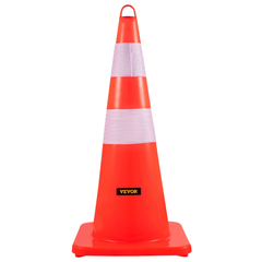 6 Piece 28" Safety Traffic Cones Reflective