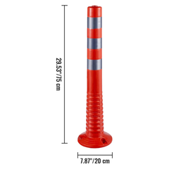 6 Piece 30" Traffic Delineator Posts Flexible