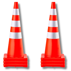 6 Piece 36" Safety Traffic Cones Reflective