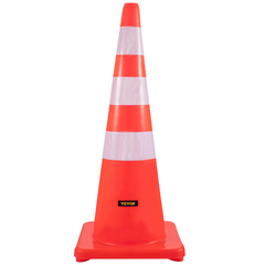 6 Piece 36" Safety Traffic Cones Reflective