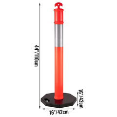 6 Piece 44" Traffic Delineator Post Kit