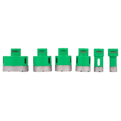 6 Piece Diamond Hole Saw Drill Bit Set M14