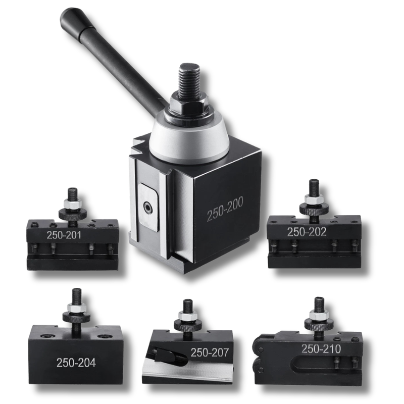 6 Piece Quick Change Tool Post Set for 254-381mm Lathe