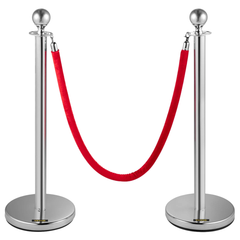 6 Piece Rope Stanchion Set Crowd Control