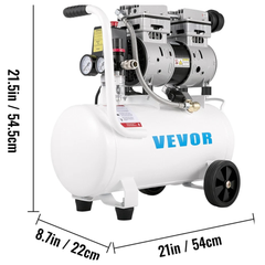 6.6 Gallon Oil Free Air Compressor Ultra Quiet-Hammerox Industrial