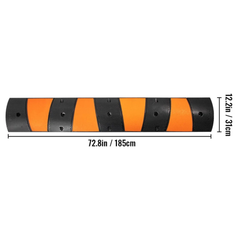 6ft Modular Rubber Speed Bump 2 Channel