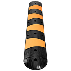 6ft Modular Rubber Speed Bump with End Caps