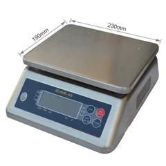 6kg Stainless Steel Waterproof Scale 1g Increments-Hammerox Industrial