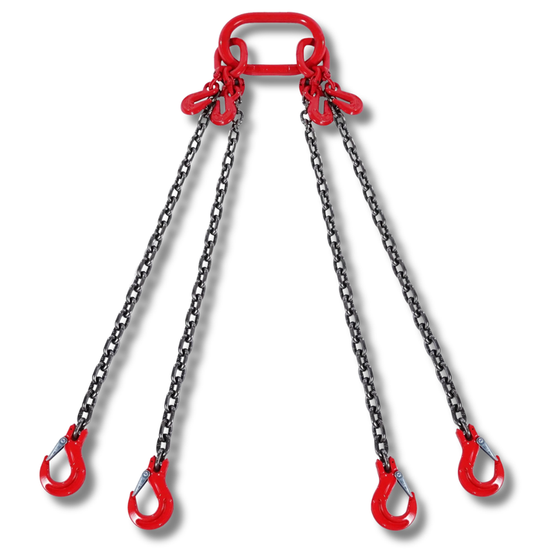 6mm x 1.5m 4 Leg Chain Sling 2993kg Capacity