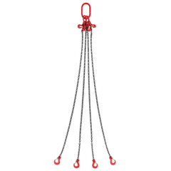 6mm x 1.5m 4 Leg Chain Sling 2993kg Capacity