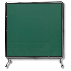 6x6ft Welding Screen with Frame on Wheels - Green-Hammerox Industrial