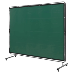 6x8ft Welding Screen with Frame on Wheels - Green-Hammerox Industrial