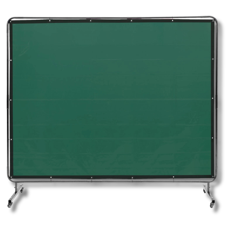 6x8ft Welding Screen with Frame on Wheels - Green-Hammerox Industrial
