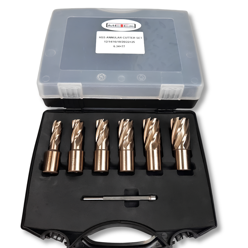 7 Piece HSS Cobalt Annular Cutter Set - Metex-Hammerox Industrial