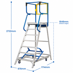 7 Step Walk Through Access Platform Ladder-Hammerox Industrial