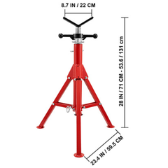 71-132cm V Head Pipe Stand 1134kg Capacity
