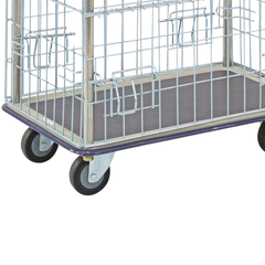 740 x 480mm 2 Tier Multi Purpose Cage Platform Trolley-Hammerox Industrial