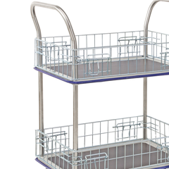 740 x 480mm 2 Tier Multi Purpose Cage Platform Trolley-Hammerox Industrial