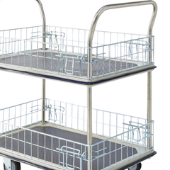 740 x 480mm 2 Tier Multi Purpose Cage Platform Trolley-Hammerox Industrial