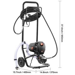 750W 3000PSI Airless Paint Sprayer with Cart