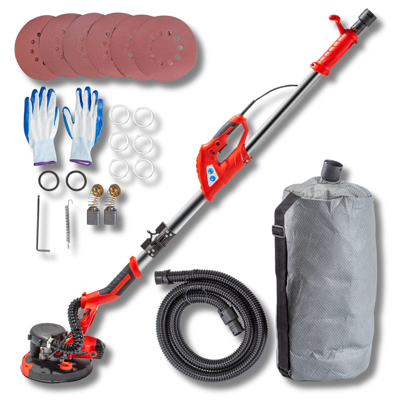 750W Electric Drywall Sander Foldable Dust Free with Vacuum Bag