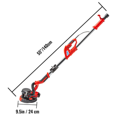 750W Electric Drywall Sander Foldable Dust Free with Vacuum Bag