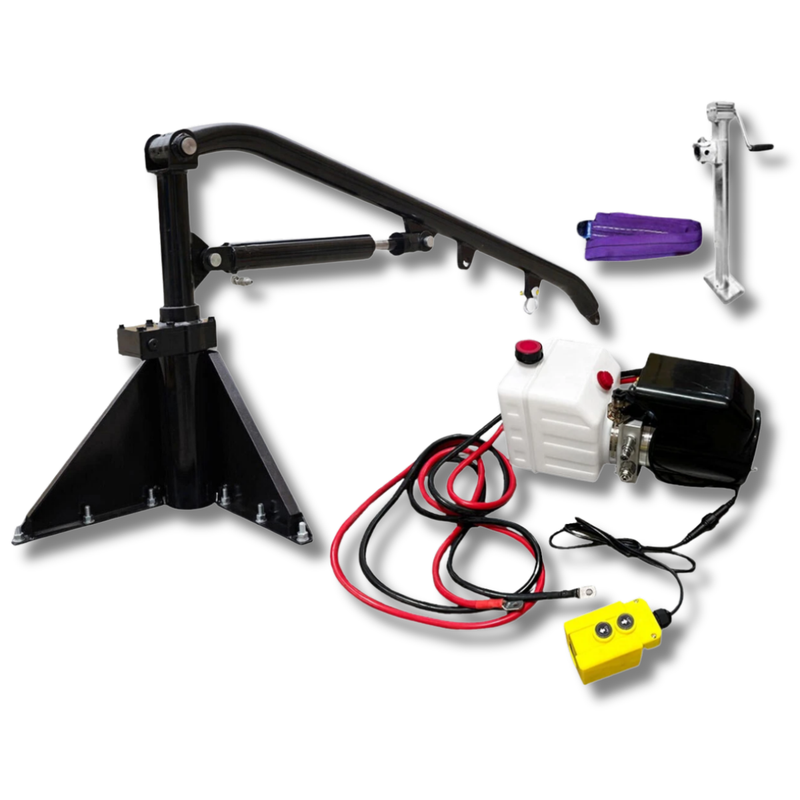 750kg 12V Hydraulic Swivel Crane Hoist-Hammerox Industrial