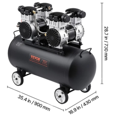 75L 90PSI Oil Free Air Compressor Portable